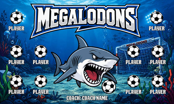 Megalodons - Soccer Banner