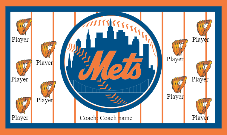 Mets 4 - Baseball Banner