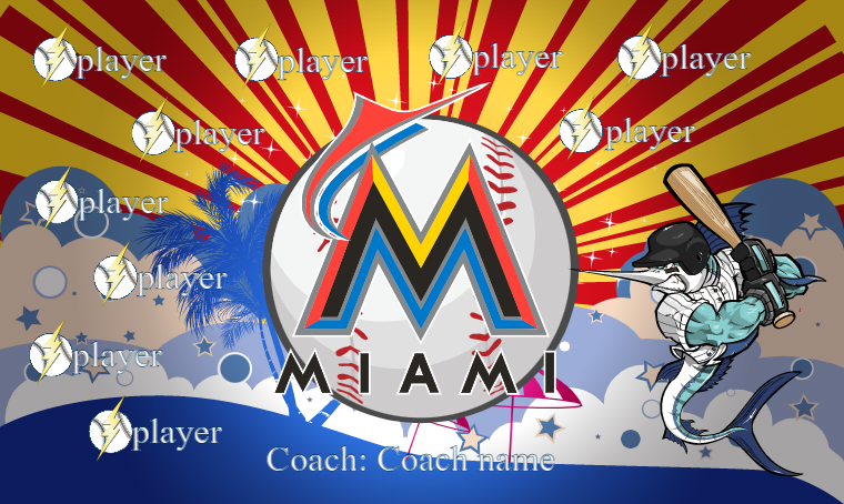 Miami Marlins - Baseball Banner