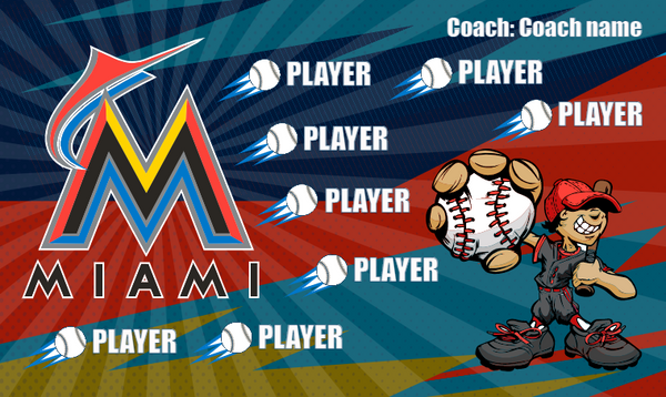Miami Marlins 2 - Baseball Banner