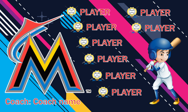 Miami Marlins 3 - Baseball Banner