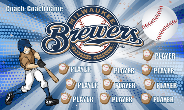 Milwaukee Brewers - Baseball Banner