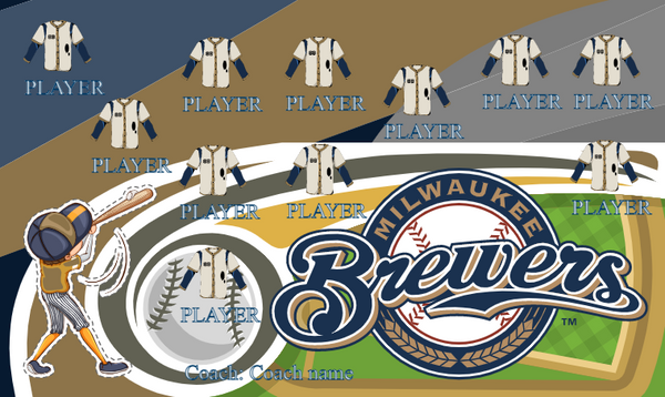 Milwaukee Brewers 4 - Baseball Banner