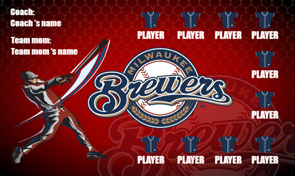 Milwaukee Brewers 5 - Baseball Banner