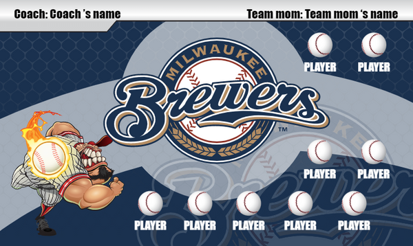 Milwaukee Brewers 6 - Baseball Banner