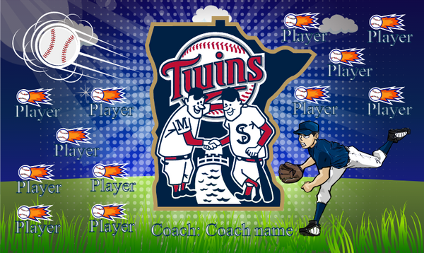 Minnesota Twins 4 - Baseball Banner