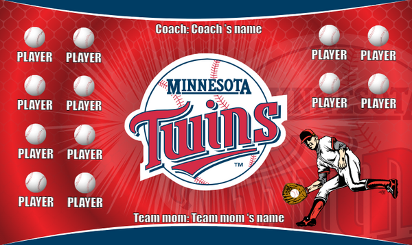 Minnesota Twins 6 - Baseball Banner
