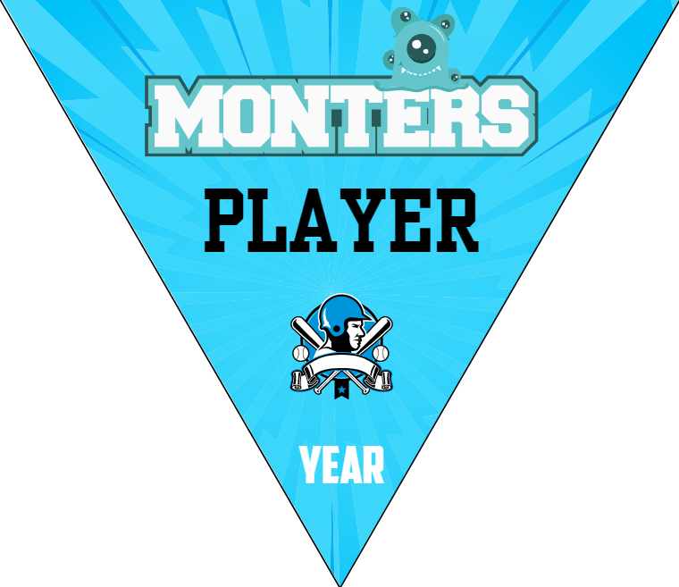 Monters - Triangle Softball Pennant