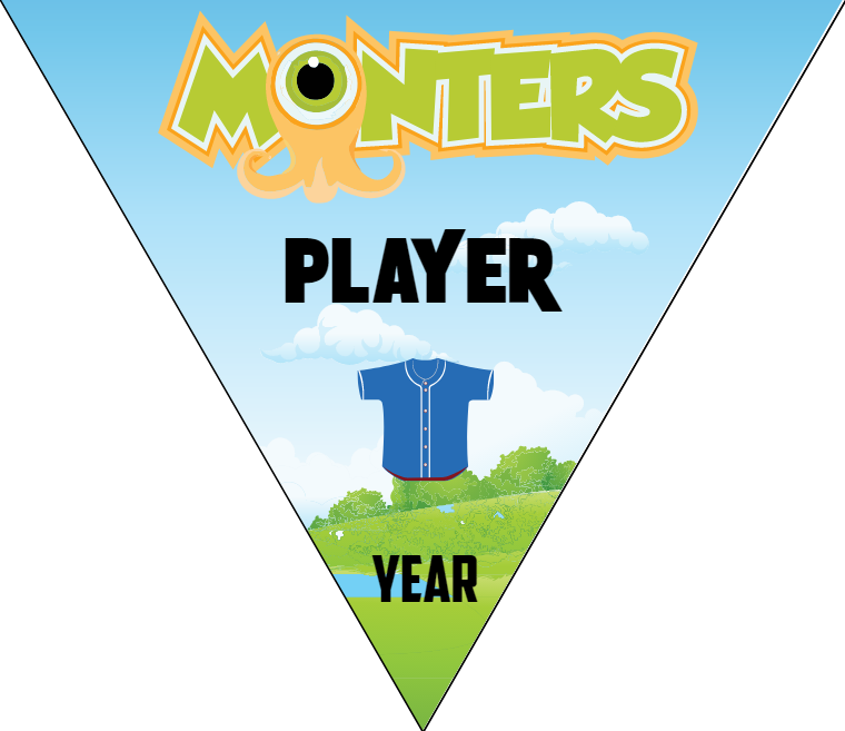 Monters 2 - Triangle Softball Pennant