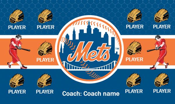 New York Mets 3 - Baseball Banner