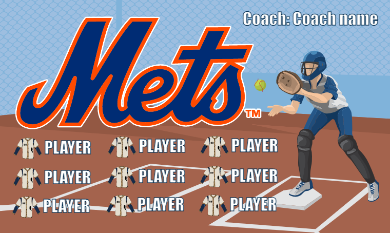 New York Mets 4 - Baseball Banner