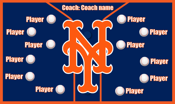 New York Mets 6 - Baseball Banner