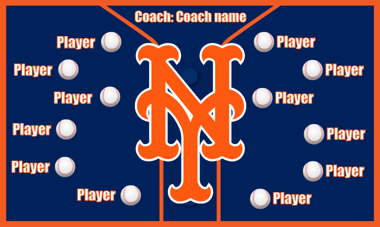New York Mets 6 - Baseball Banner
