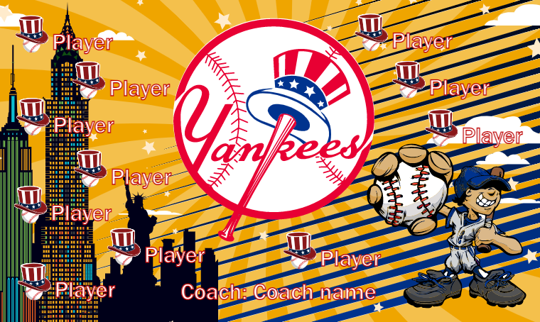 New York Yankees 2 - Baseball Banner