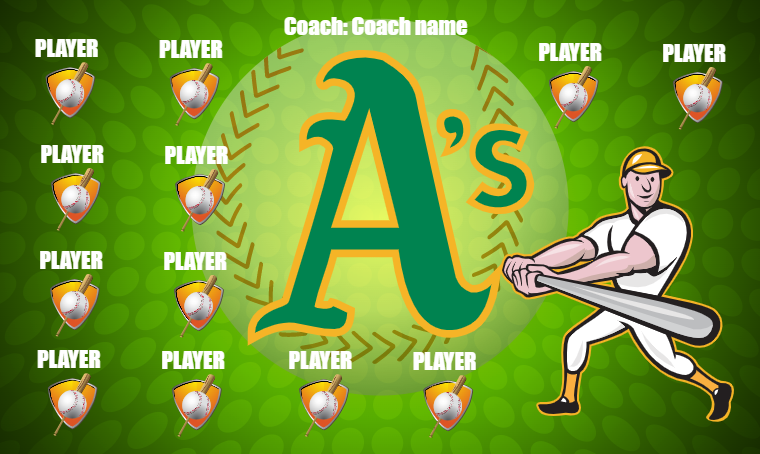 Oakland Athletics 3 - Baseball Banner