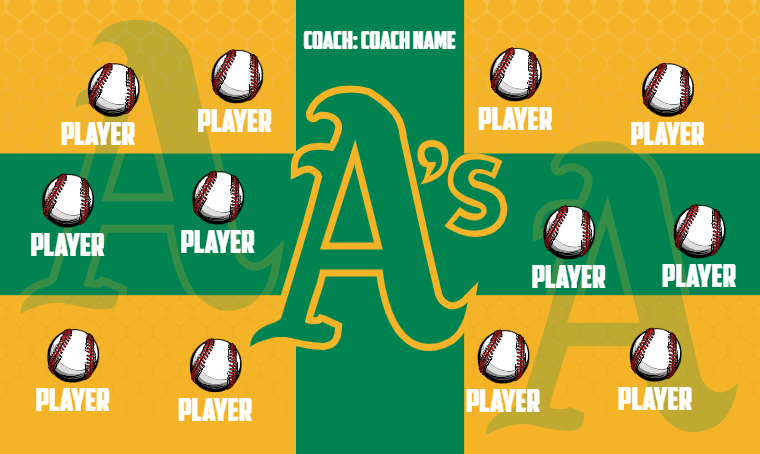 Oakland Athletics 5 - Baseball Banner