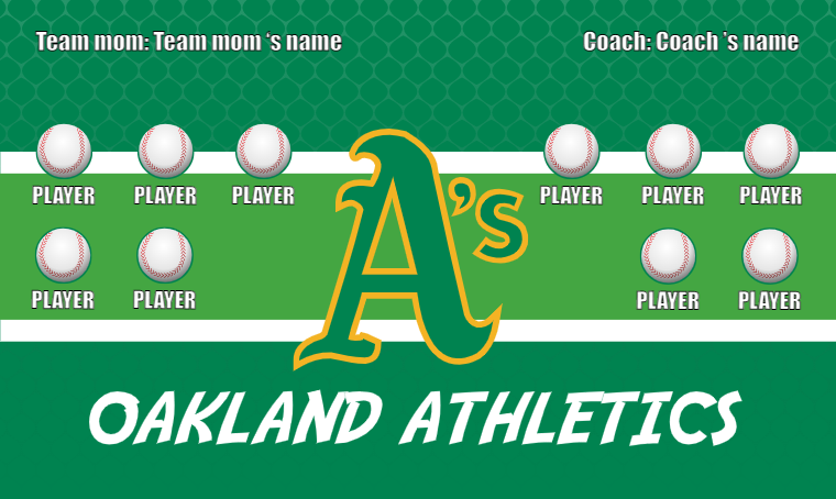 Oakland Athletics 6 - Baseball Banner