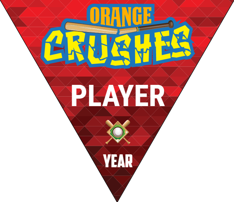 Orange Crushes - Triangle Softball Pennant