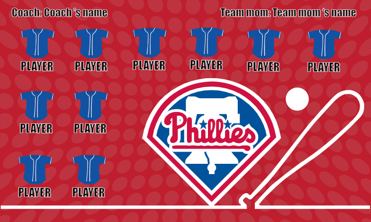 Philadelphia Phillies 11 - Baseball Banner