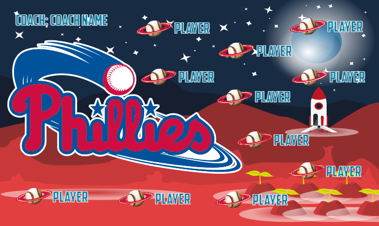 Philadelphia Phillies 8 - Baseball Banner