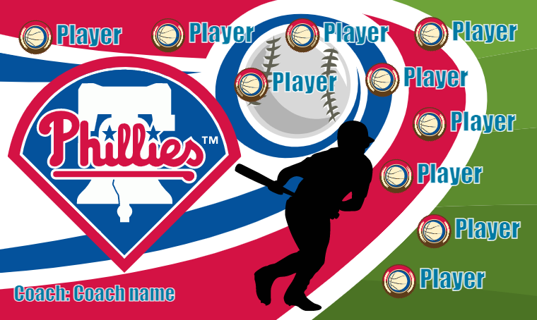 Philadelphia Phillies 9 - Baseball Banner