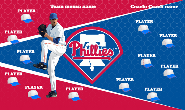 Phillies 4 - Baseball Banner