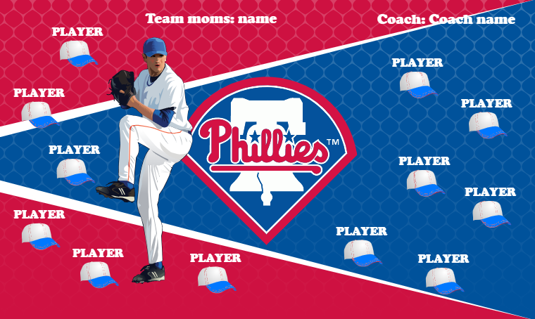 Phillies 4 - Baseball Banner