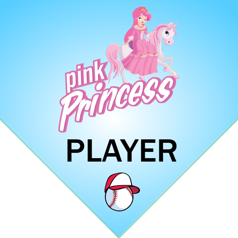 Pink Princess - Home Plate Softball Pennant