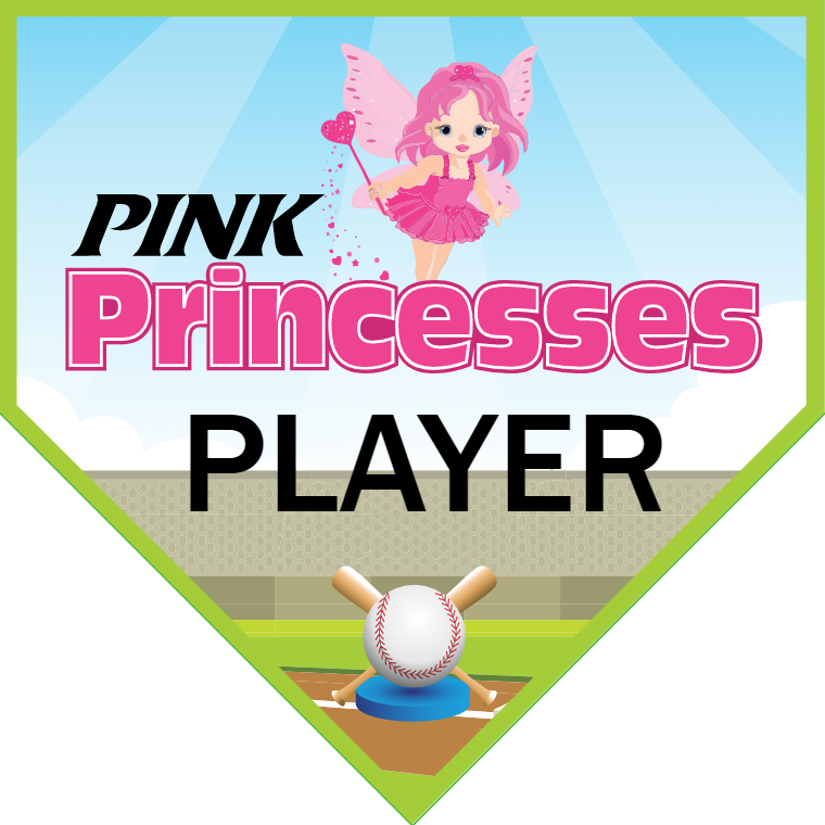 Pink Princesses - Home Plate Softball Pennant