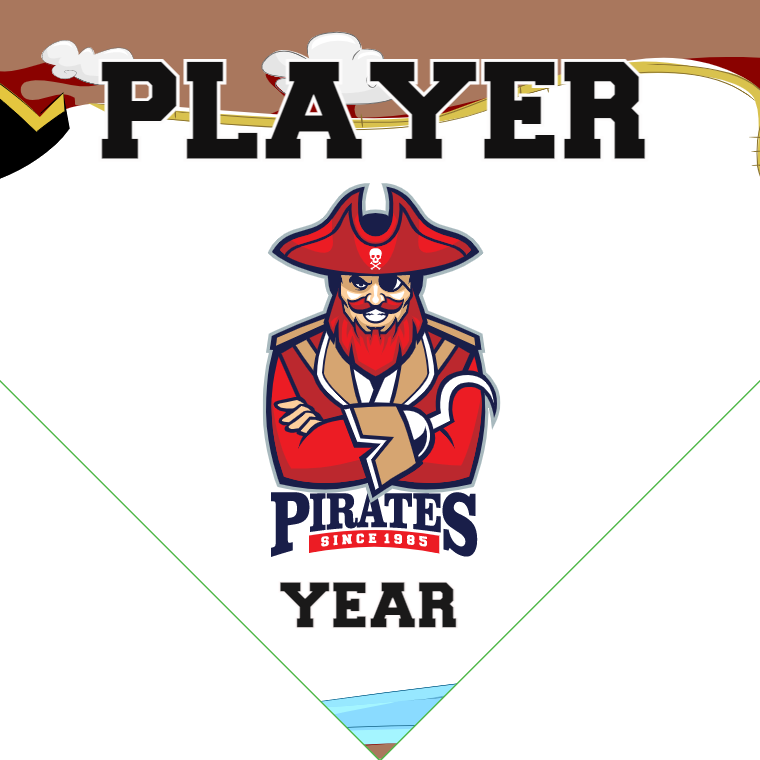 Pirates 2 - Home Plate Softball Pennant