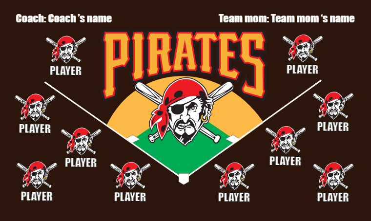 Pittsburgh Pirates 6 - Baseball Banner