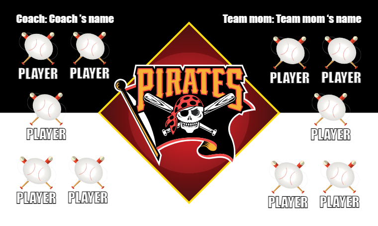 Pittsburgh Pirates 9 - Baseball Banner