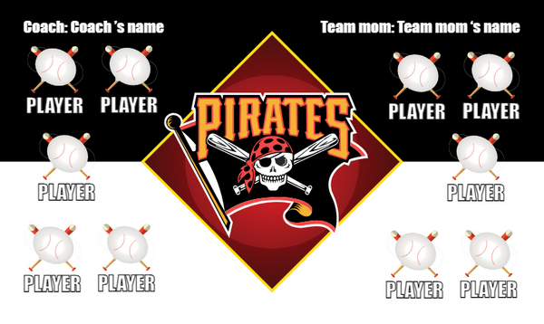 Pittsburgh Pirates 9 - Baseball Banner