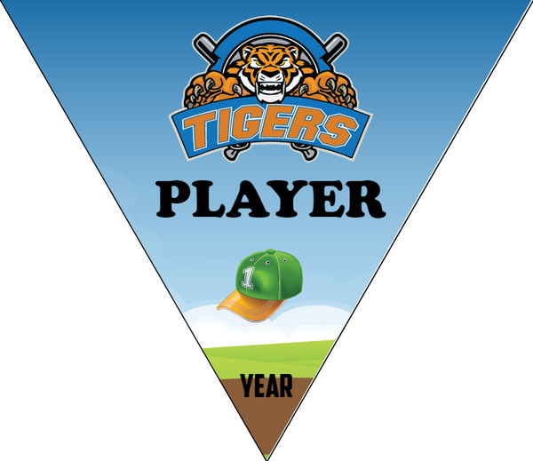Player 3 - Triangle Softball Pennant