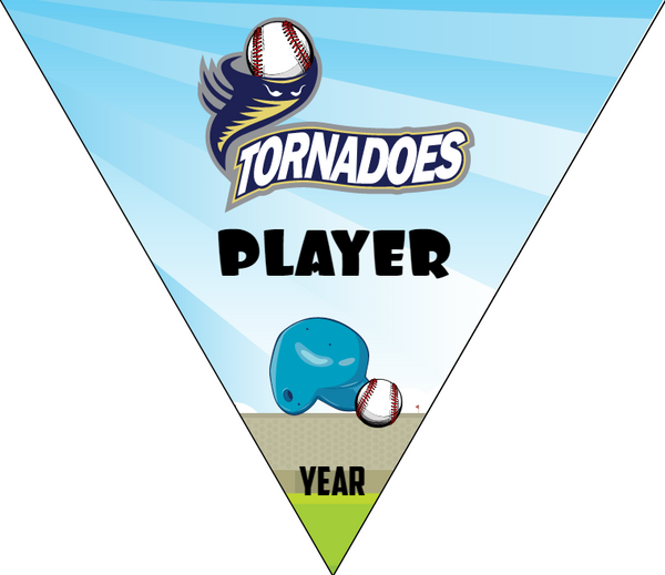 Player 4 - Triangle Softball Pennant