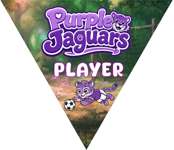 Purple Jaguars - Triangle Soccer Banners
