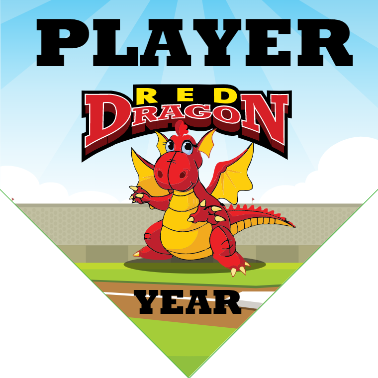 Red Dragon - Home Plate Softball Pennant