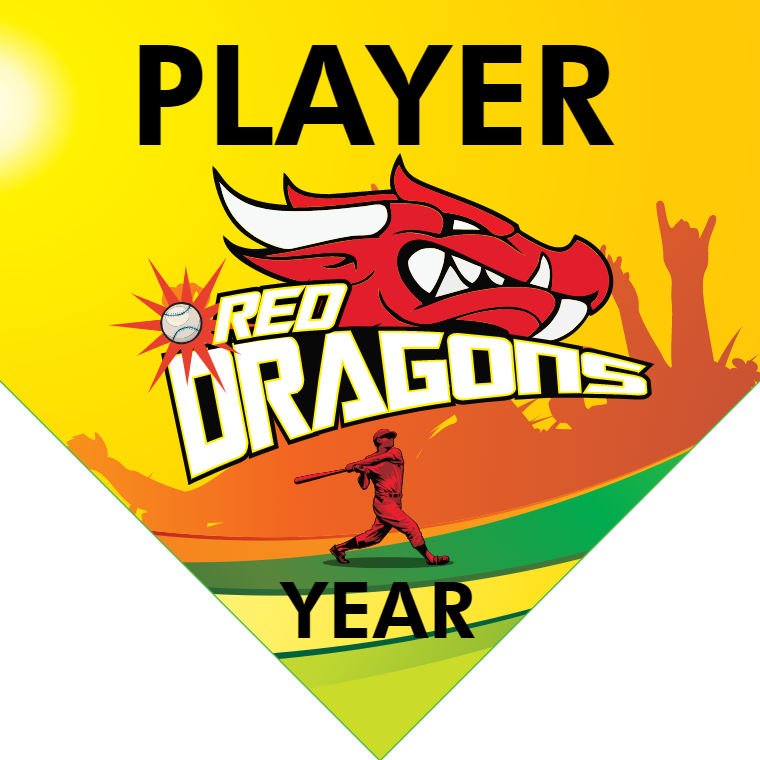 Red Dragons - Home Plate Softball Pennant