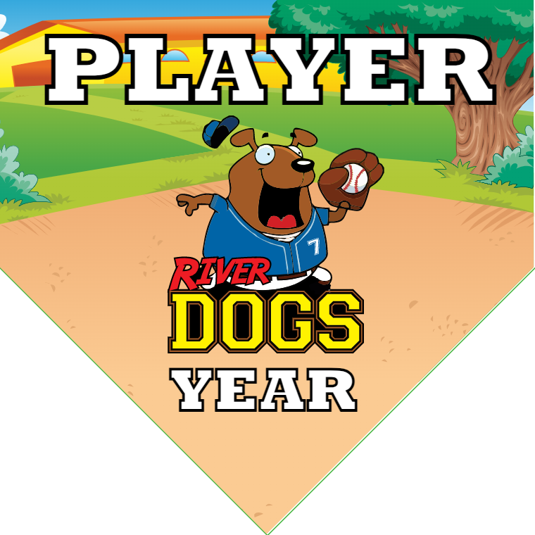 River Dogs - Home Plate Softball Pennant