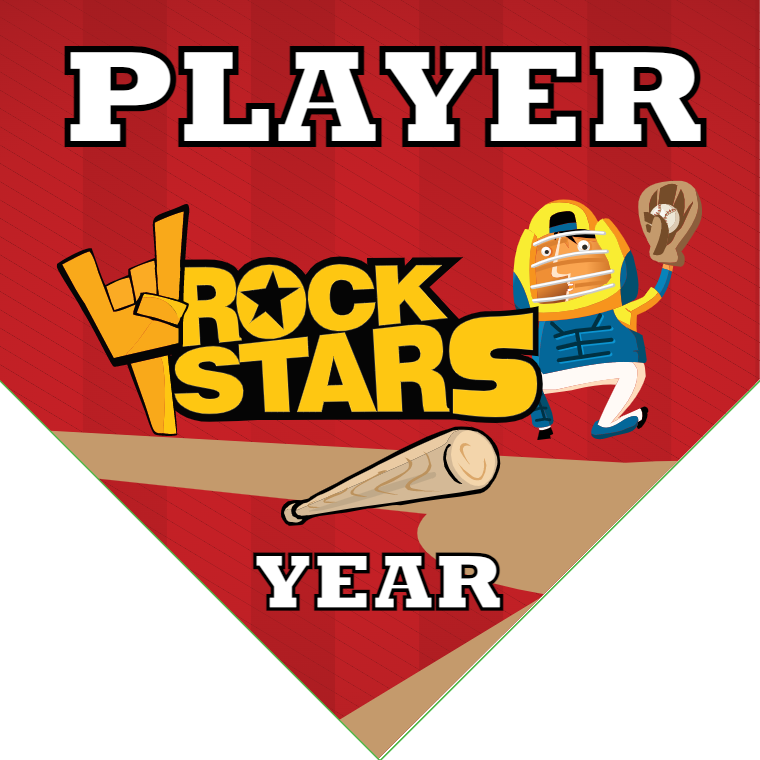 Rock Stars - Home Plate Softball Pennant