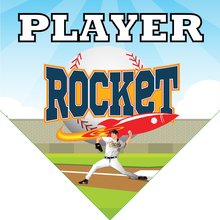 Rocket - Home Plate Softball Pennant