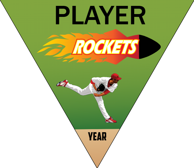 Rockets - Triangle Softball Pennant