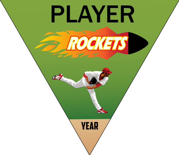 Rockets - Triangle Softball Pennant
