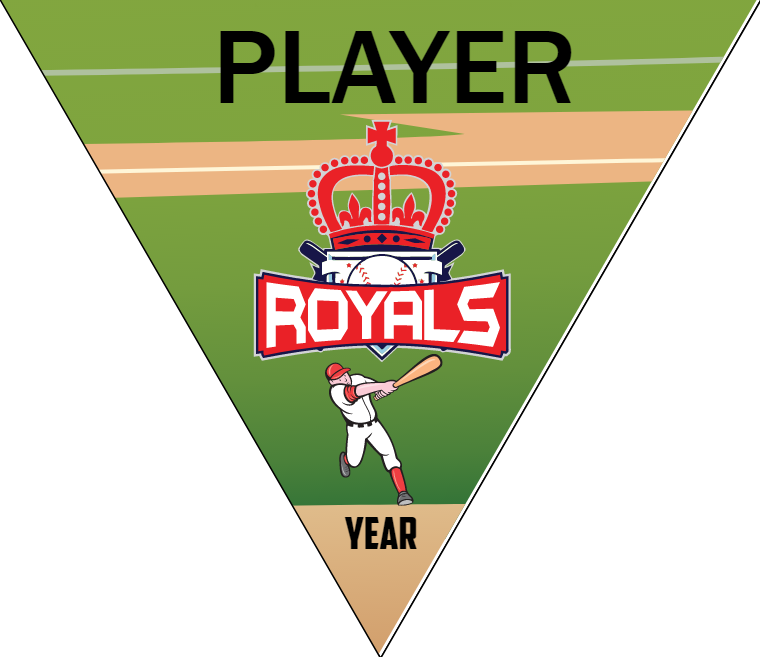 Royals - Triangle Softball Pennant