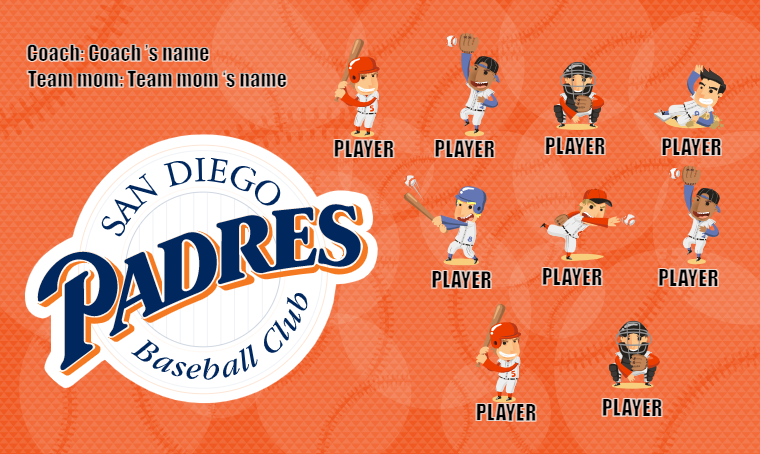 San Diego Padres 4 - Baseball Banner