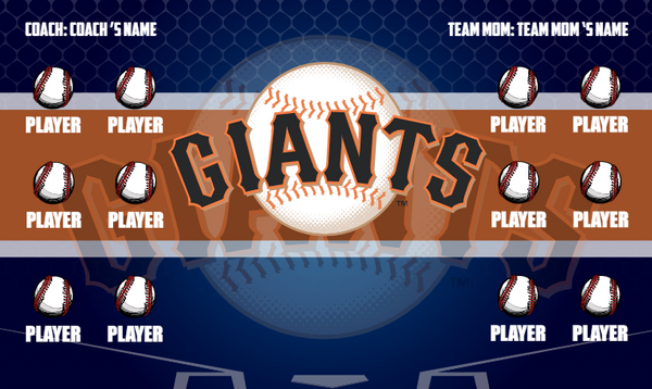 San Francisco Giants 5 - Baseball Banner