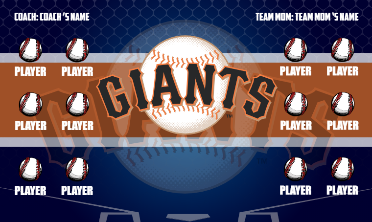 San Francisco Giants 5 - Baseball Banner