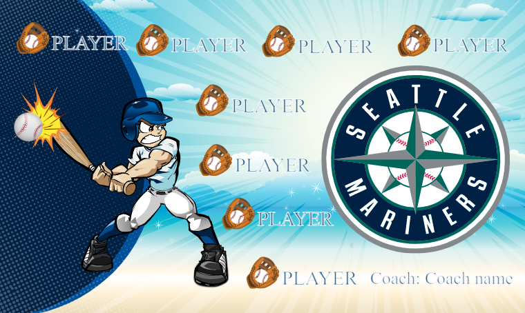 Seattle Mariners 2 - Baseball Banner