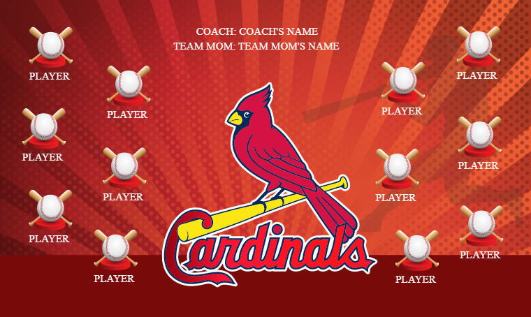 St. Louis Cardinals 4 - Baseball Banner