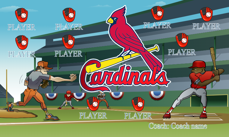 St. Louis Cardinals 5 - Baseball Banner